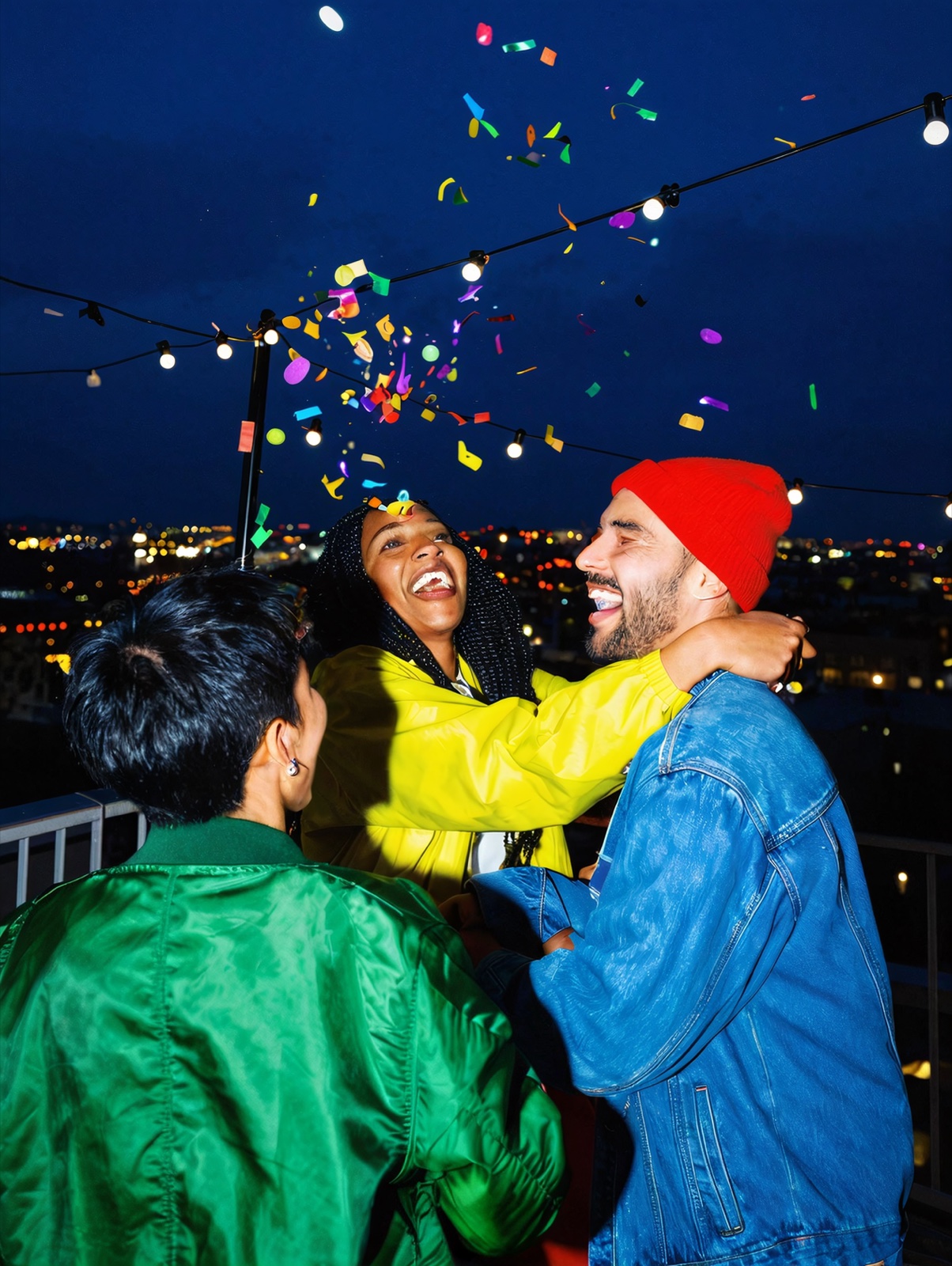 Confete no Rooftop