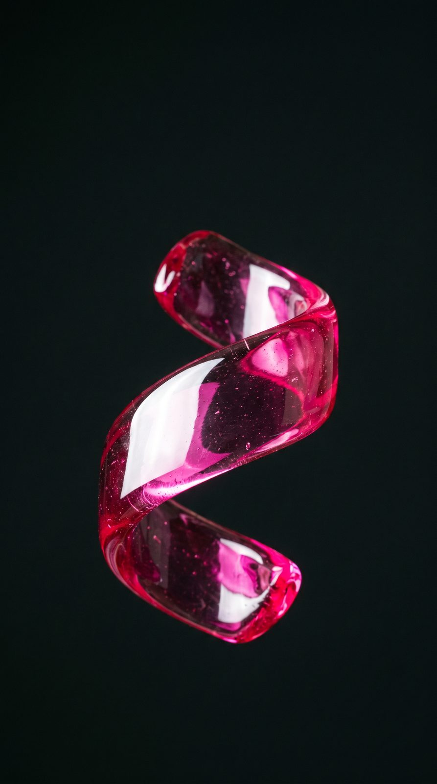 Magenta Molten Glass Curl